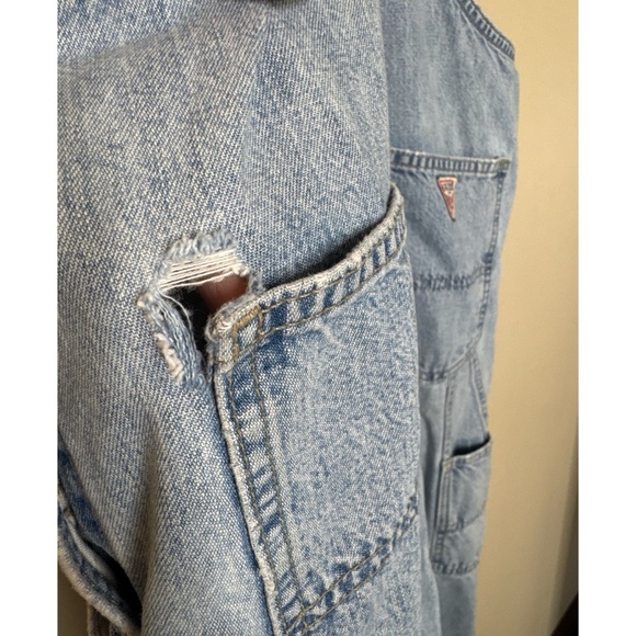 Vintage 90s Guess Denim Overalls Size XL - Picture 7 of 10